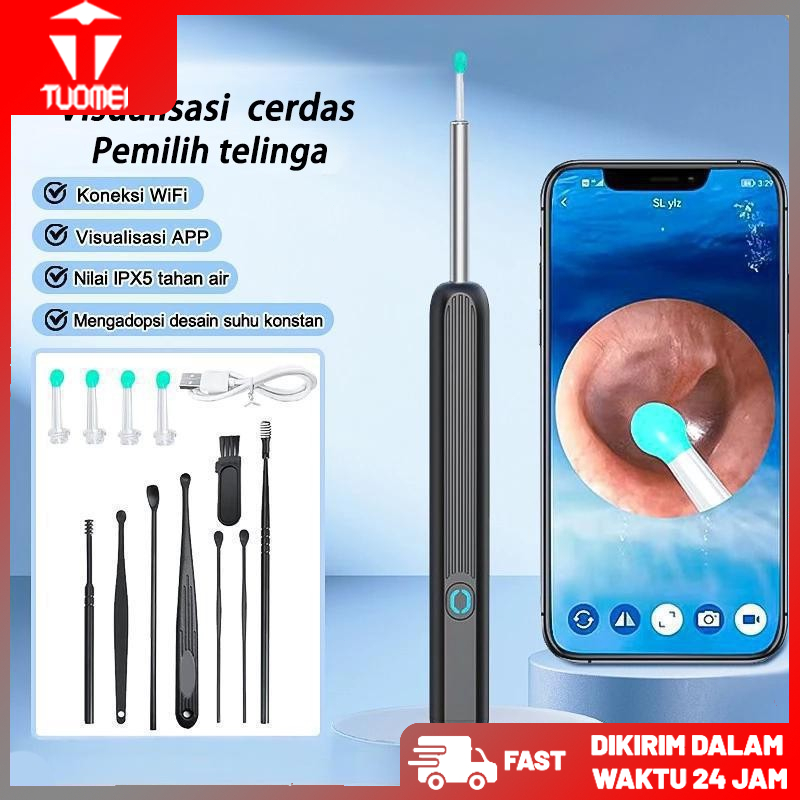 Pembersih telinga bayi/korek kuping LED/pembersih kuping smart/kamera WiFi hp korek kuping bayi