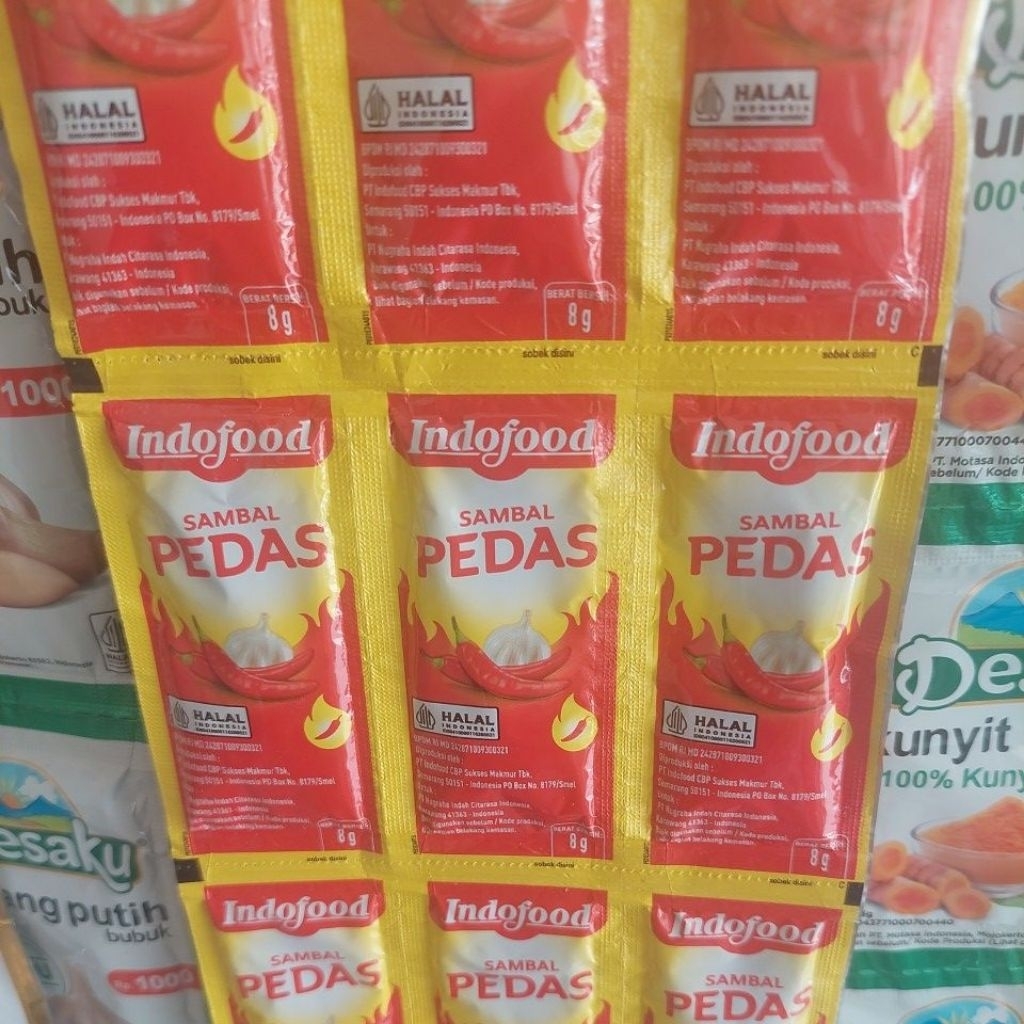 

Saos sambal pedas indofood 8gr