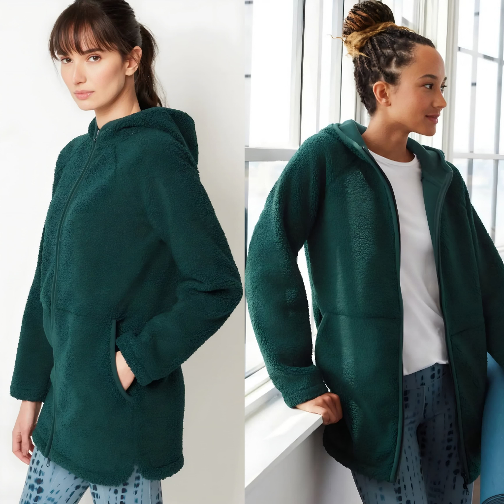 Jacket J.Jill Fit Sherpa Hooded Activewear Jackets