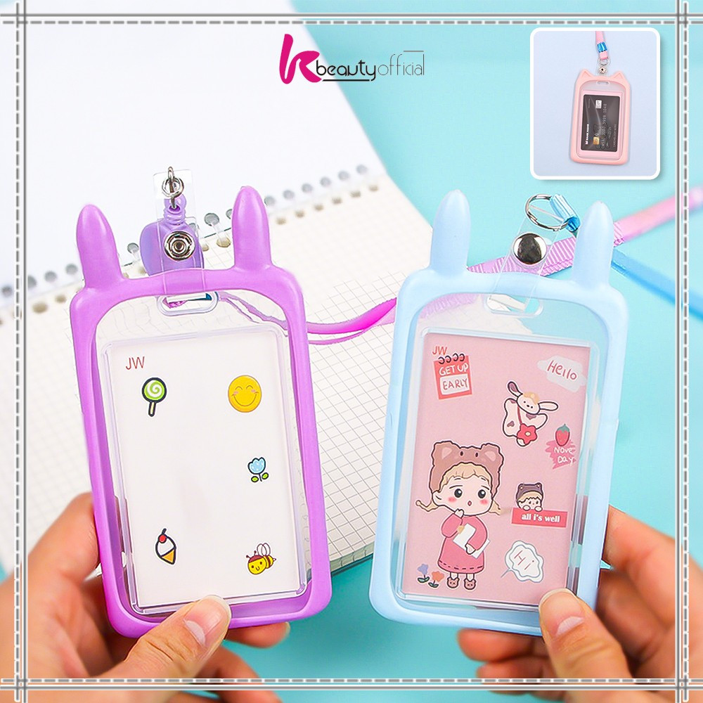 

EC KB-C324 Name Tag ID Card Holder Karakter Kelinci Gantungan Kartu Nama Atau Panitia / Tali ID Card Nama Karakter Bear / Gantungan Tali Kartu Akses Kantor MRT Busway Lanyard