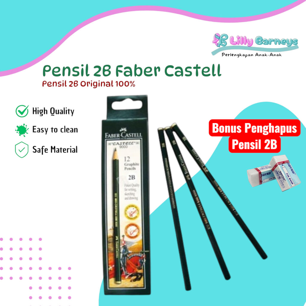

PENSIL FABER CASTELL 2B Original Murah