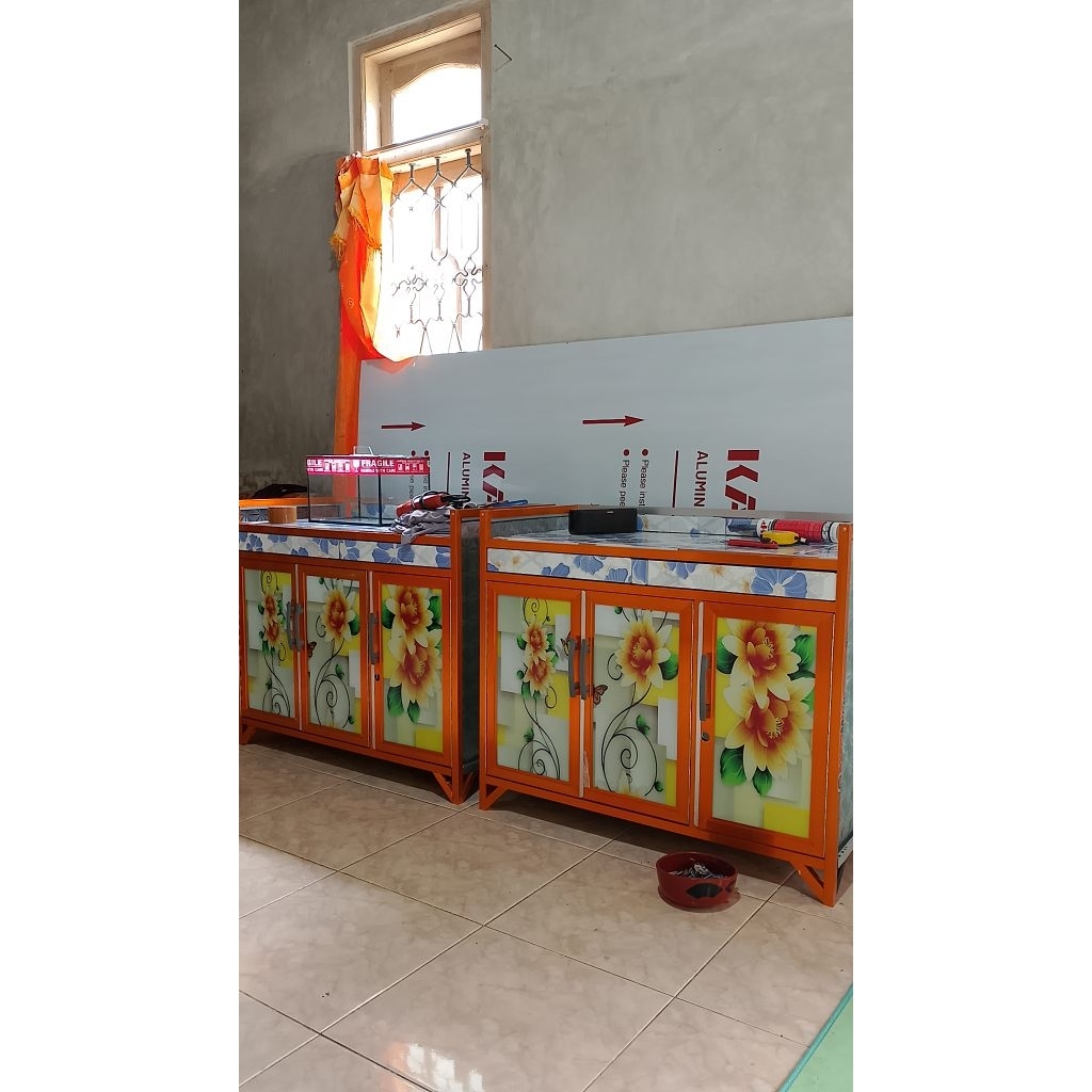 meja kompor alumunium