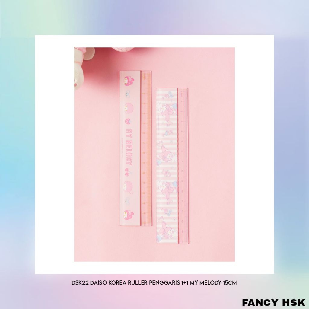 

DAISO KOREA RULLER PENGGARIS 1+1 MY MELODY 15CM DSK22
