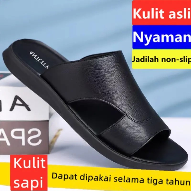 Sandal Casual Slop Pria Sandal Kulit Pria 100% ORIGINAL Terbaru 2025