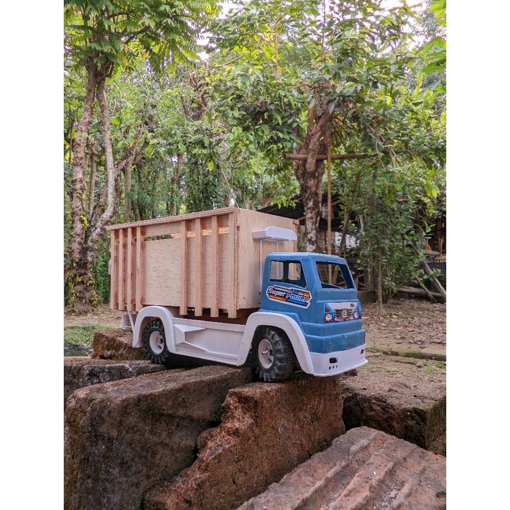 Miniatur truk plastik modifikasi style cabe