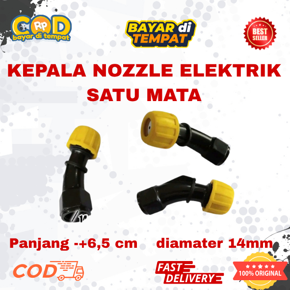 5 pcs Nozel Spuyer Sprayer Tangki Elektrik Lubang 1 Mata Plastik Nozzle Sprayer Plastik Hitam Kuning
