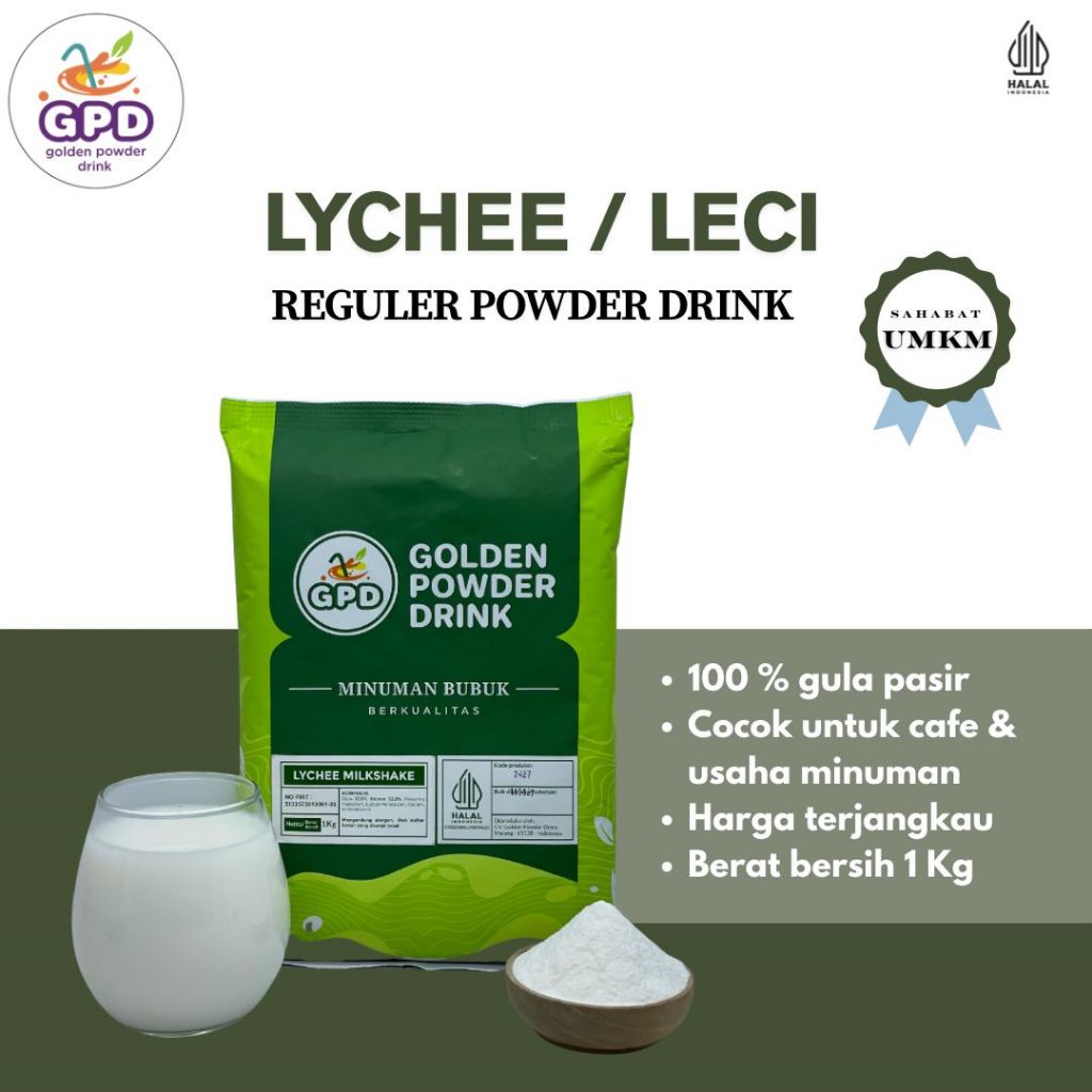 

Bubuk Minuman Reguler - Leci Milkshake - Golden powder drink