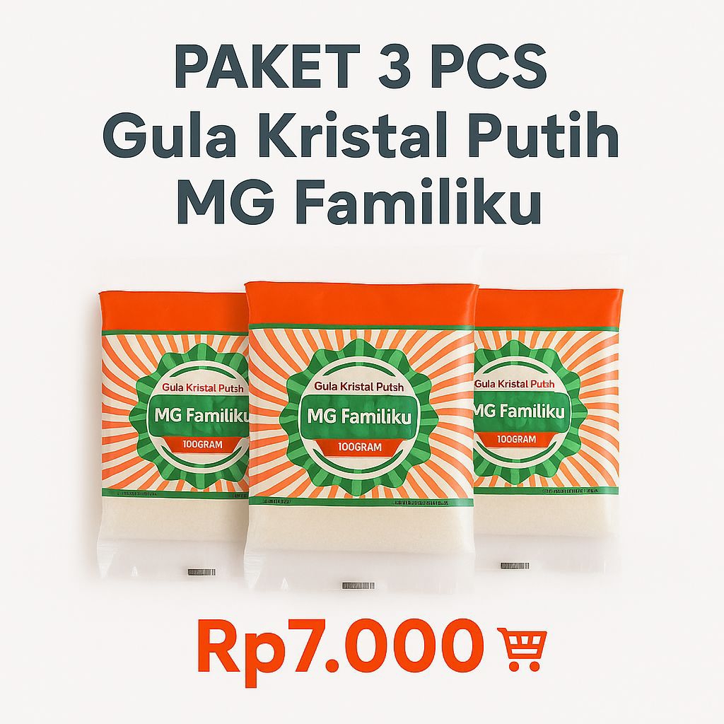 

Gula Kristal Putih MG Familiku – Paket 3 Bungkus (100g x 3)