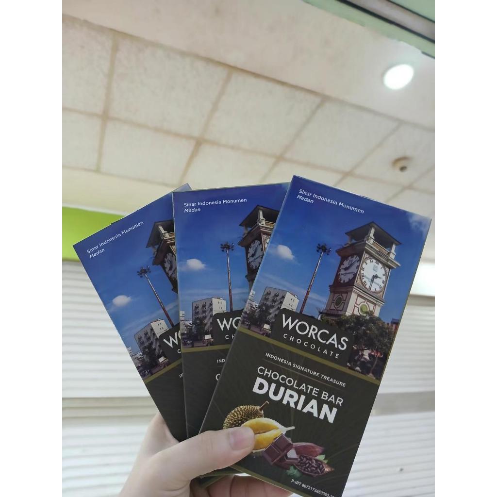 

Worcas Chocolate Bar Dark Chocolate Durian Cokelat Coklat Netto 90 gram