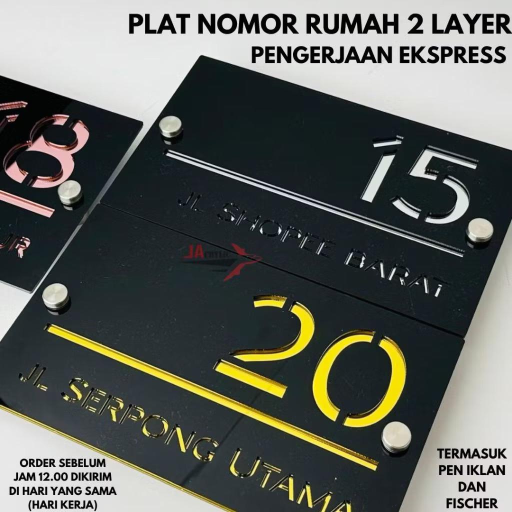 NOMOR RUMAH AKRILIK CUSTOM / PLAT NOMOR RUMAH AKRILIK AESTHETIC CUSTOM / PAPAN NOMOR RUMAH