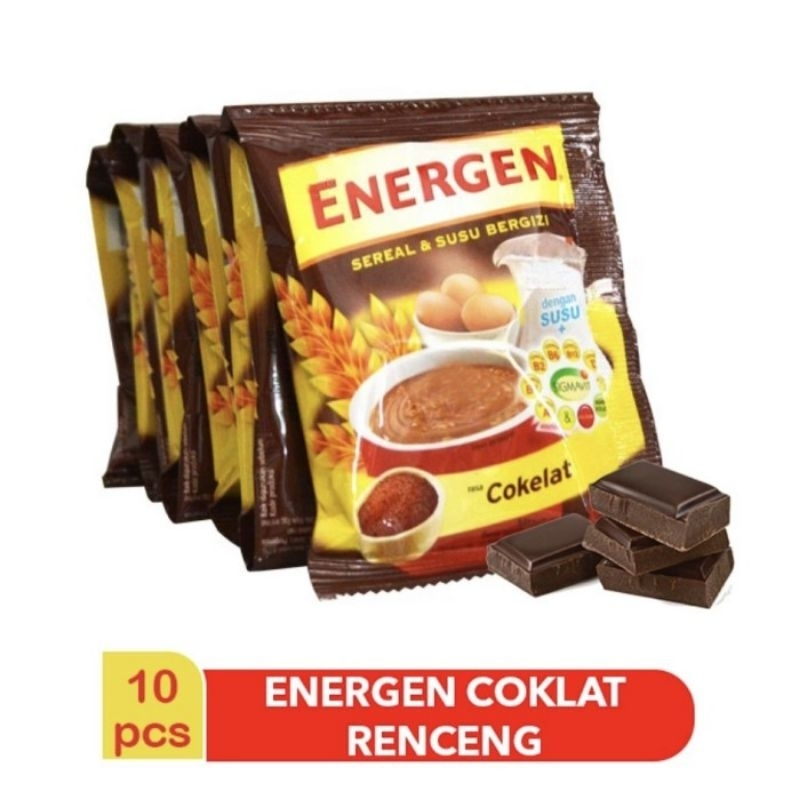 

ENERGEN Cereal Rasa Coklat 1 Renceng (10 sachet)