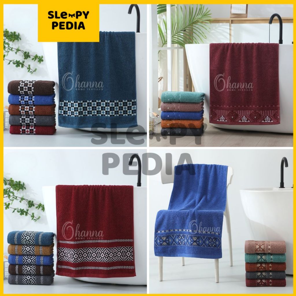 Handuk Mandi Travel Ohanna Katun Ukuran 50x100cm - Sleppypedia