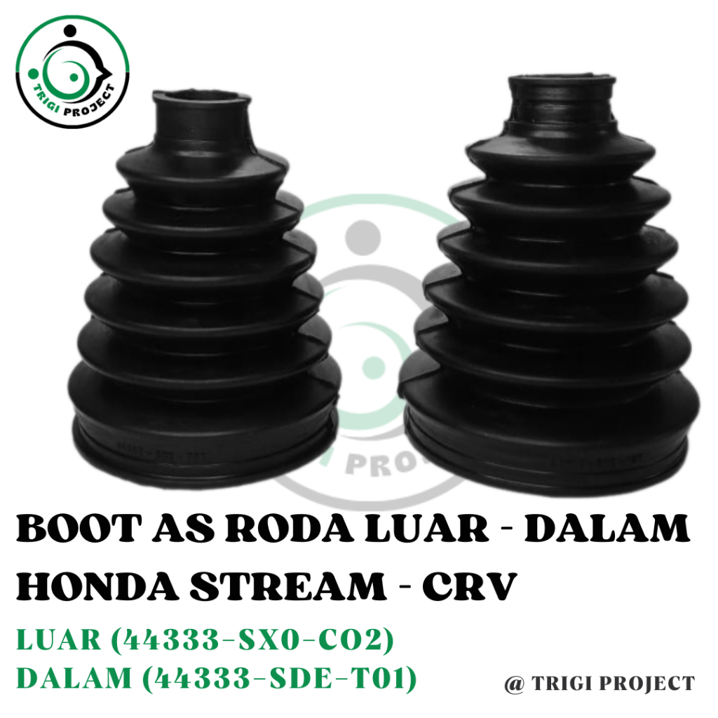 Karet Boot As Roda Cv Joint Luar - Dalam Mobil Honda Stream - CRV Gen 2 - Gen 3 - Gen 4 | Oem Premiu