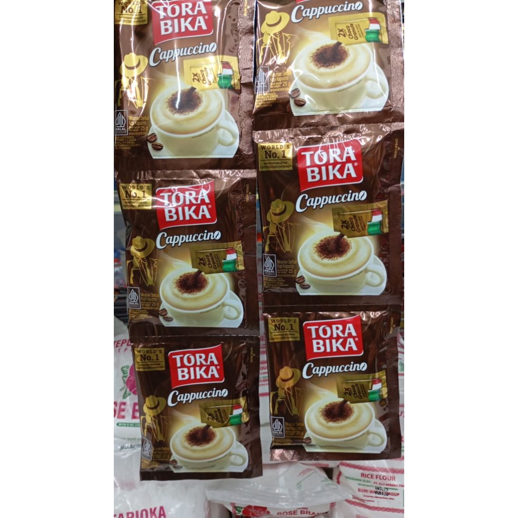 

Tora bika cappucino renteng isi 10 sachet