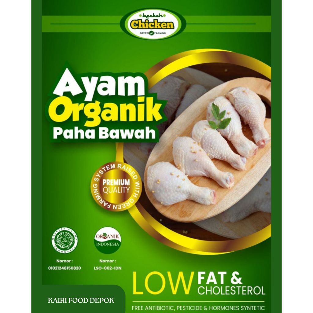

Berkah Chicken | Ayam Organik Paha Bawah 1 Kg - Frozen Food Sehat Untuk Keluarga