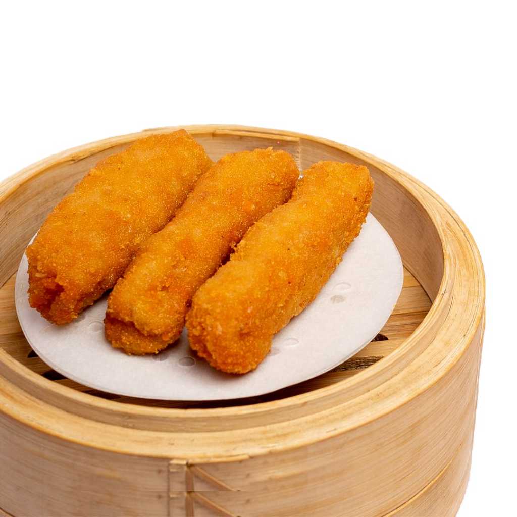 

Dimsum Nugget Keju / Udang Keju Frozen Isi 10 – Halal Premium Pack | Cocok untuk Hotel, Restoran, Kopitiam | Dimsum Mbledos