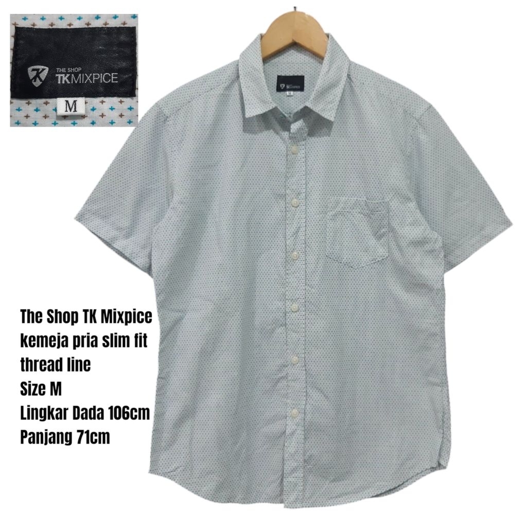 The Shop TK Mixpice kemeja pria slim fit thread line