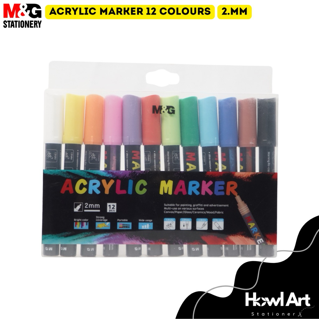 

M&G Acrylic Marker set 12 pcs M&G Spidol Akrilik set isi 12 pcs