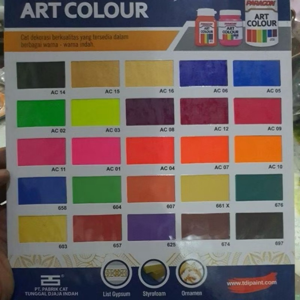 

CAT EMAS POSTER KAIN GABUS SPON DEKORASI KERTAS PATUNG STEROFOAM ORNAMEN GOLD PARAGON ART COLOUR