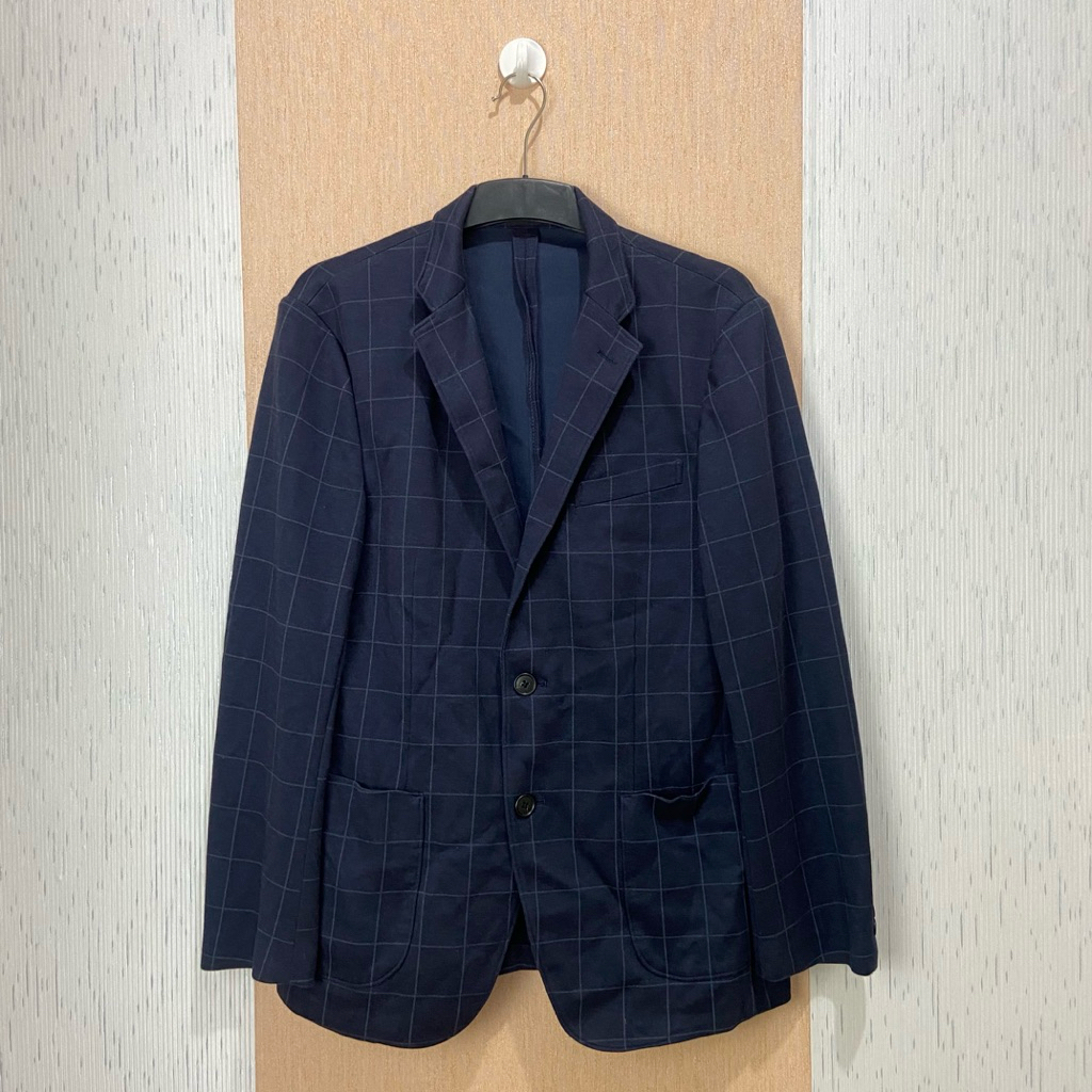 Blazer Tartan UNIQLO / Blazer Casual Pria / Size L
