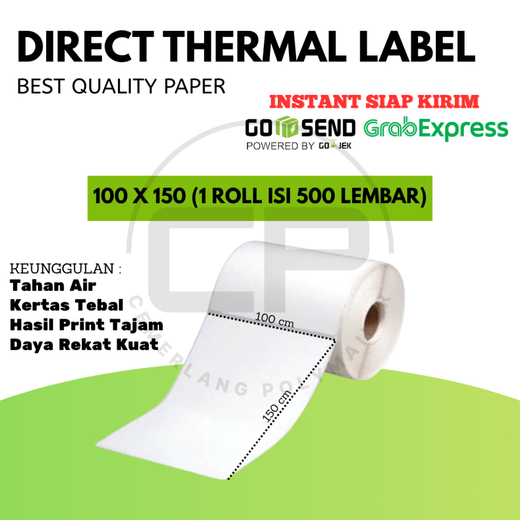 

STICKER LABEL THERMAL 100 X 150 ISI 500 LBR BARCODE ONLINE SHOP RESI PENGIRIMAN LABEL THERMAL TEBAL