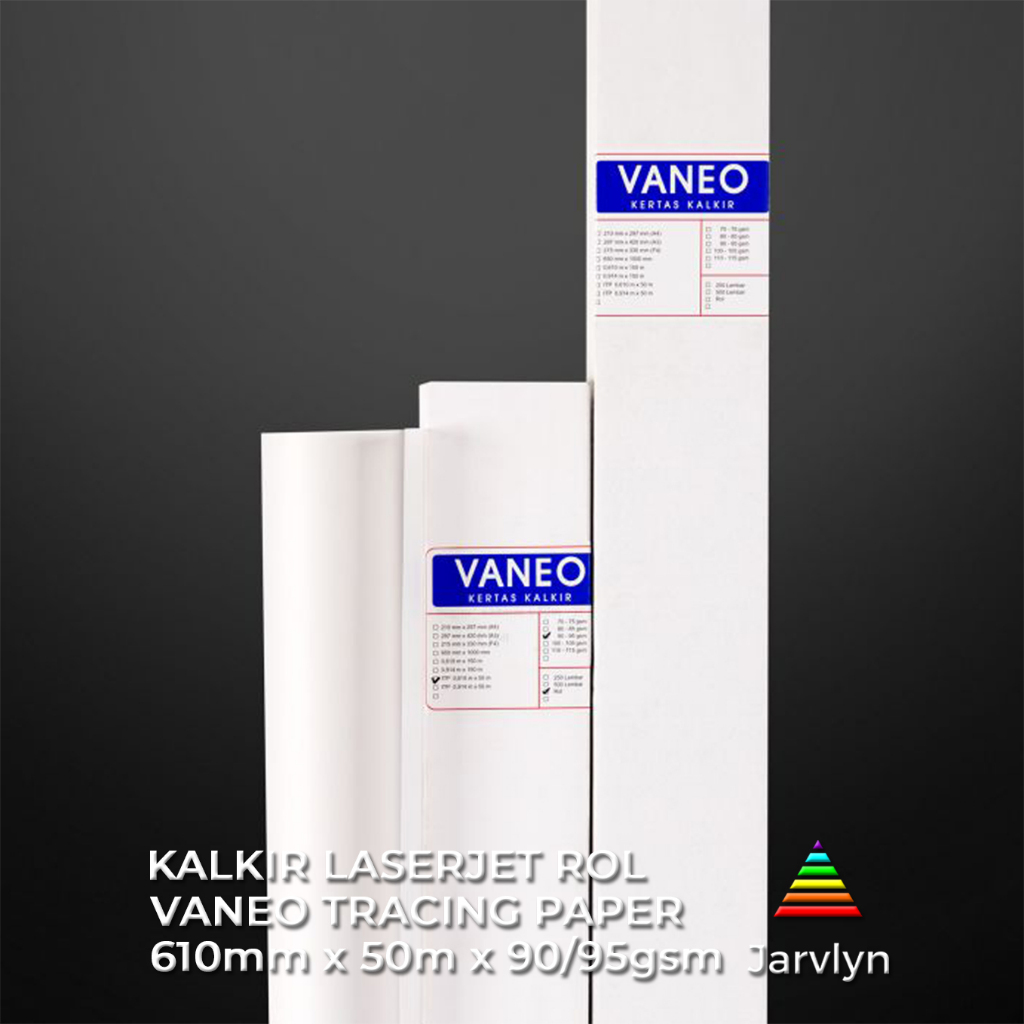

Vaneo Kertas Kalkir Rol 90/95 gsm 61cm x 50m Tracing Paper Arsitek