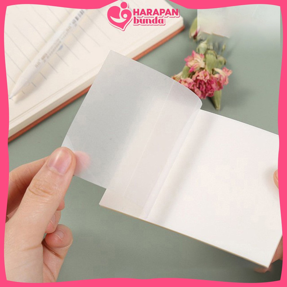 

EC Kertas Memo Transparan Isi 50 Lembar Uk 76X76 Waterproof Untuk Kantor Sekolah / Sticky Note Tempel Tahan Air / Label Stickers Catatan Bening Harapan Bunda A87