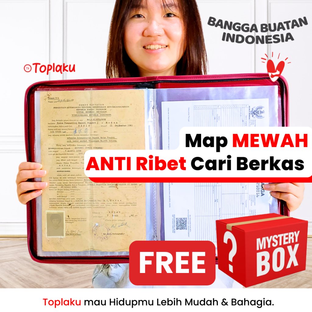 

TOPLA Map Ijazah Dokumen RESLETING ANTI AIR Keeper F4 A4 Document Clear Holder Organizer Berkas