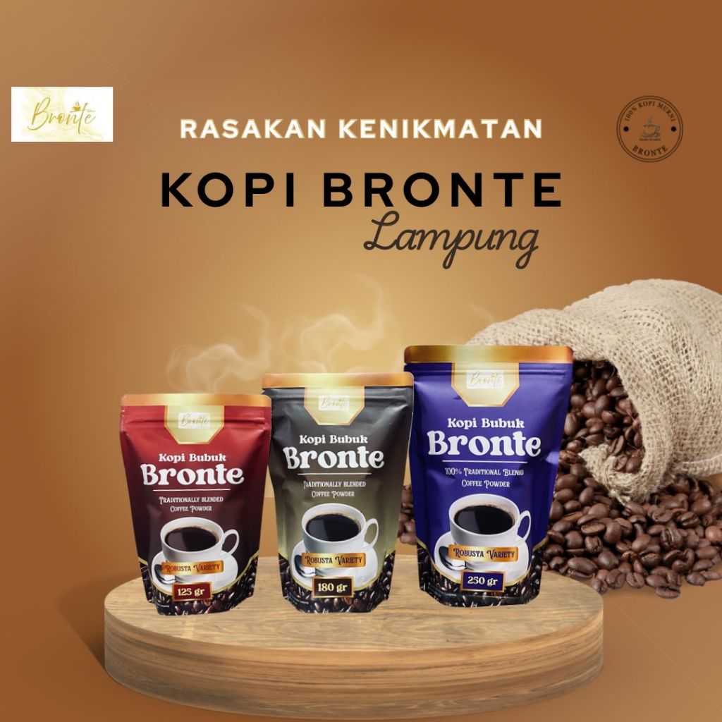 

Kopi bubuk bronte lampung kemasan 125gr 180gr & 250gr