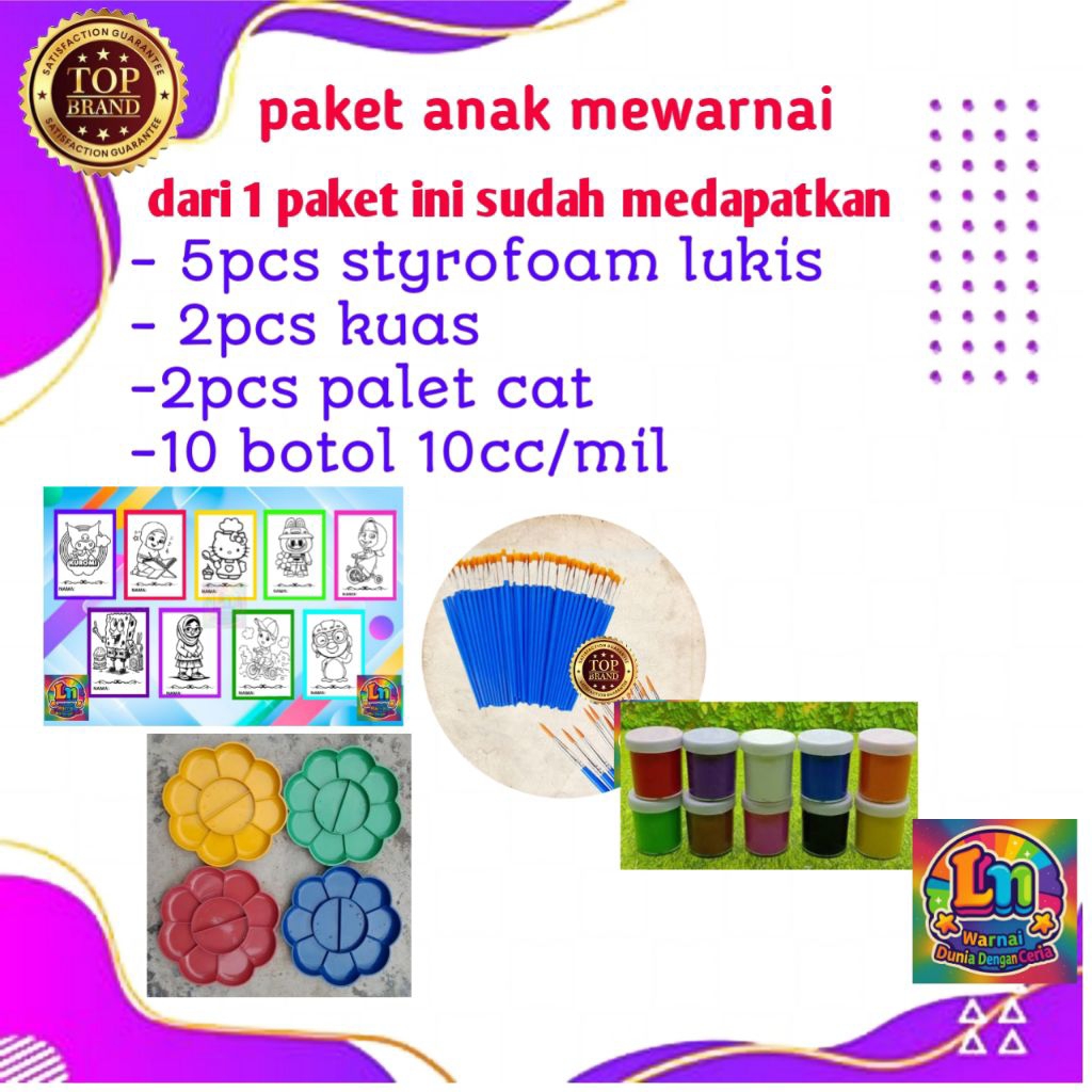 

styrofoam lukis anak 1 set, styrofoam lukis paket anak lengkap