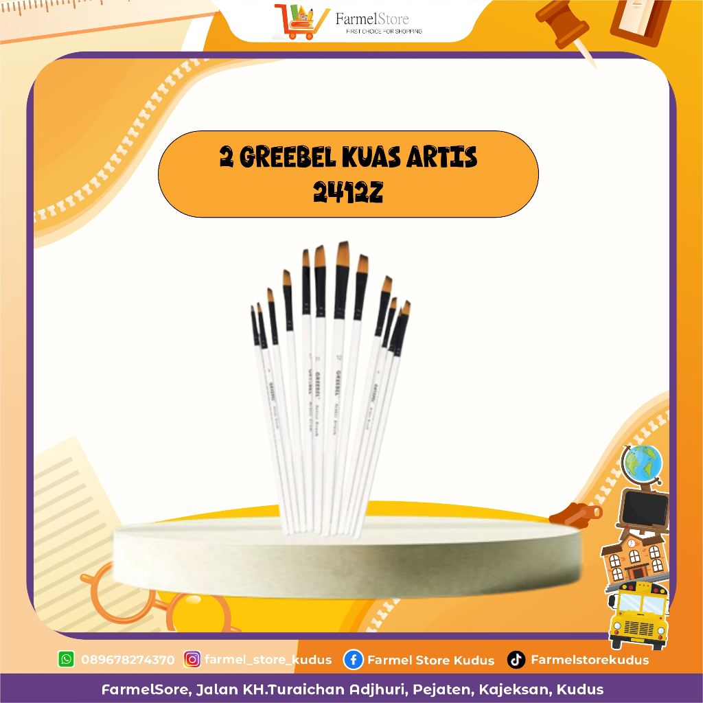 

Greebel Kuas Artis 2412z (12pcs)