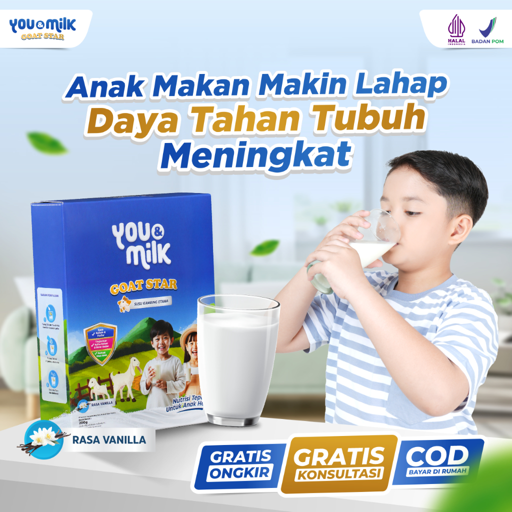 

SUSU YOU & MILK GOAT STAR Susu Anak Sehat Tinggi Kalsium Untuk Pertumbuhan Anak Menambah Nafsu Makan Otot dan Tulang Anak Kuat