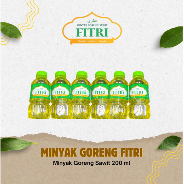 

Minyak Goreng Fitri 200 ml Paket 5 botol