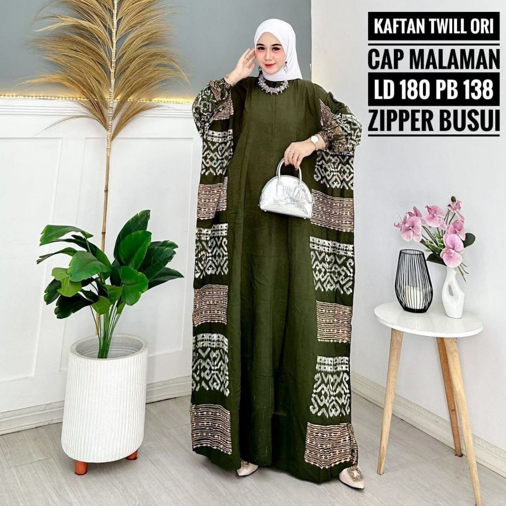 DASTER LOWO LENGAN PANJANG RAYON MALAMAN Ld 160CM JUMBO RESELETING DEPAN