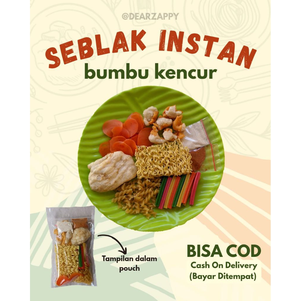 

Seblak Instan Bumbu Kencur Murah Pedas Gurih