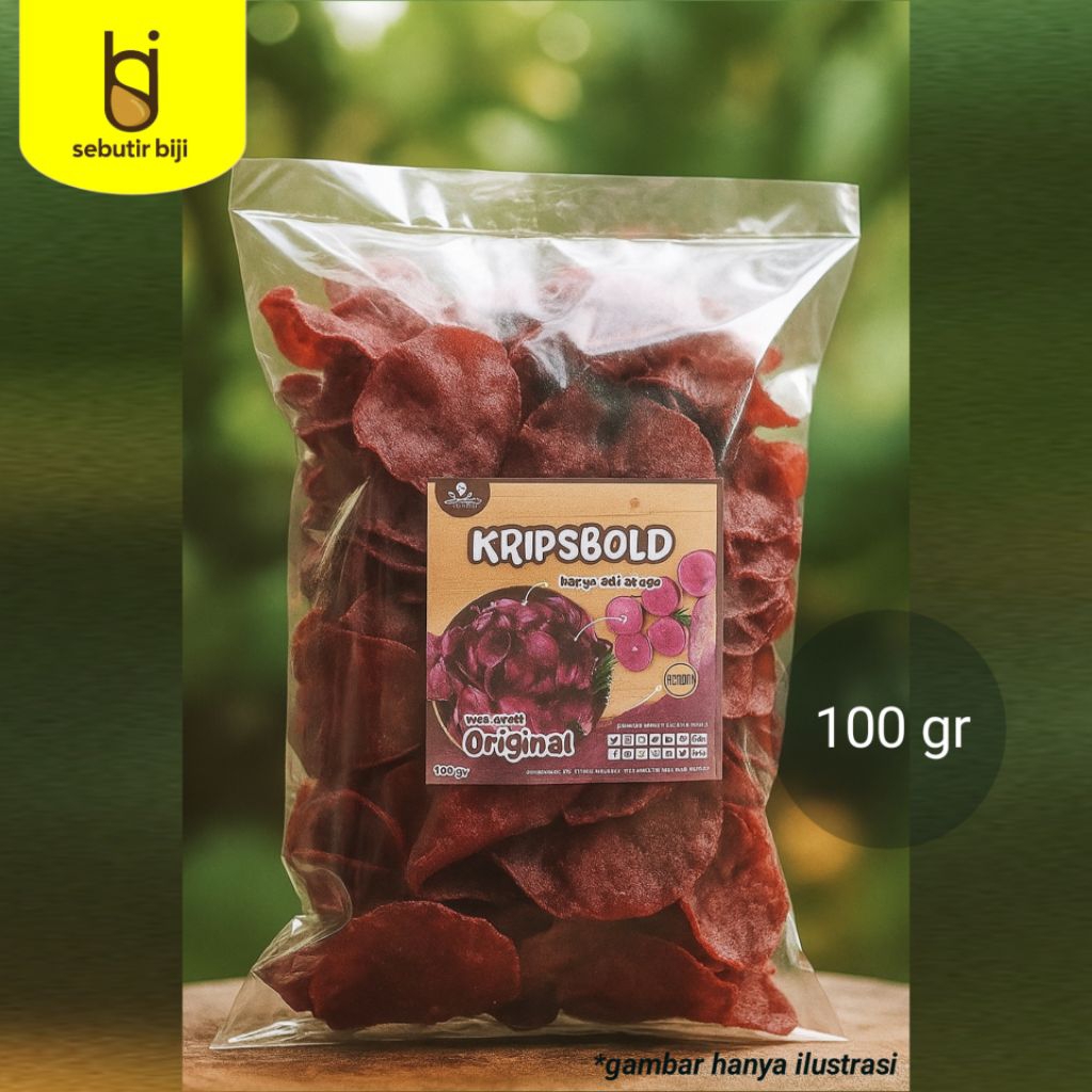 

Keripik Ubi Ungu manis Original 100gr – | Kripsbold by Sebutirbiji
