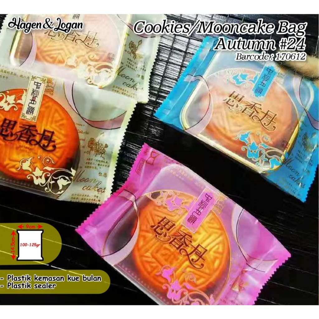 

100Pcs Plastik Seal Mooncake Nastar Taiwan Nougat Cookies Imlek Chinese New Year