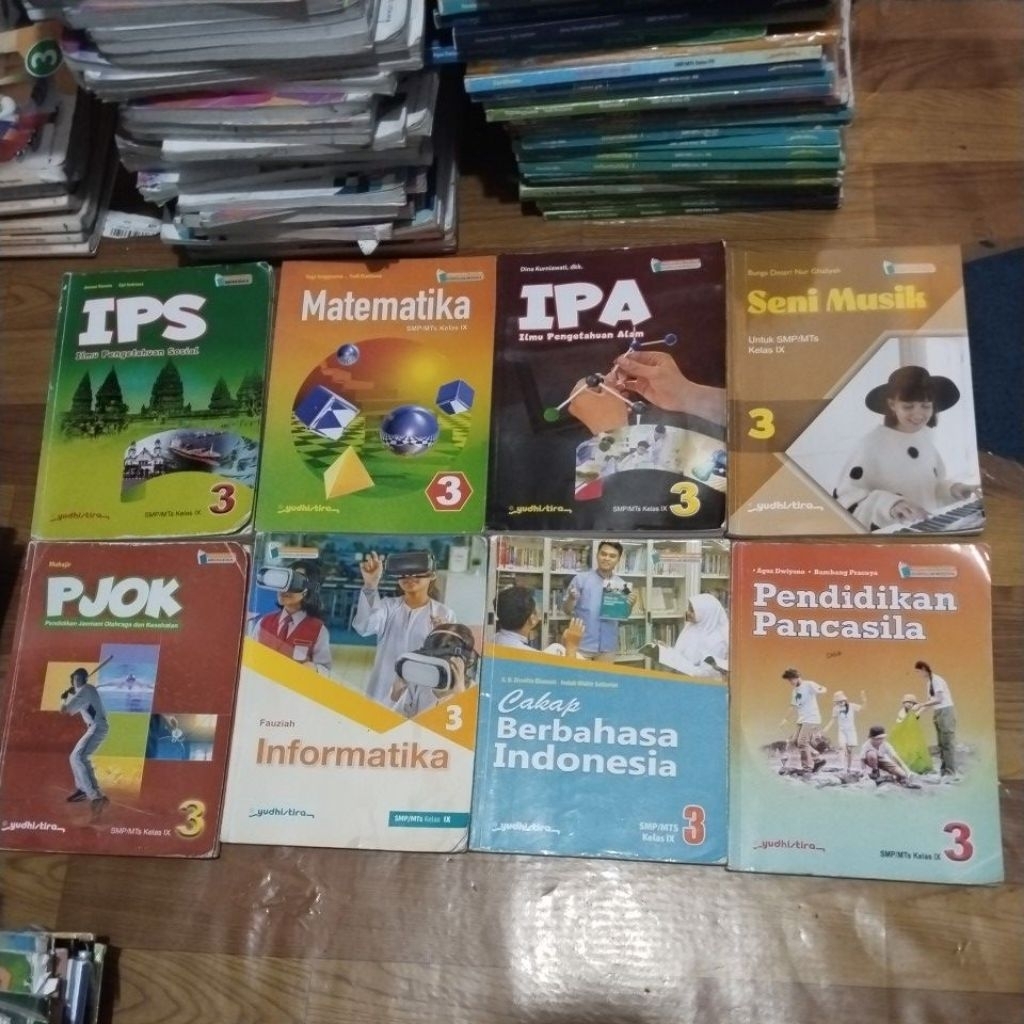 Buku Paket Kelas 9 SMP Kurikulum Merdeka - Yudhistira IPS Matematika IPA Seni musik PJOK Informatika