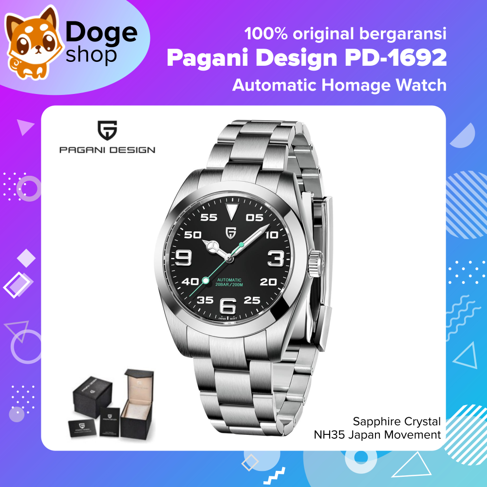 Pagani Design PD-1692 Automatic Watch Homage NH35 Japan Movement PD1692 Jam Tangan Sapphire