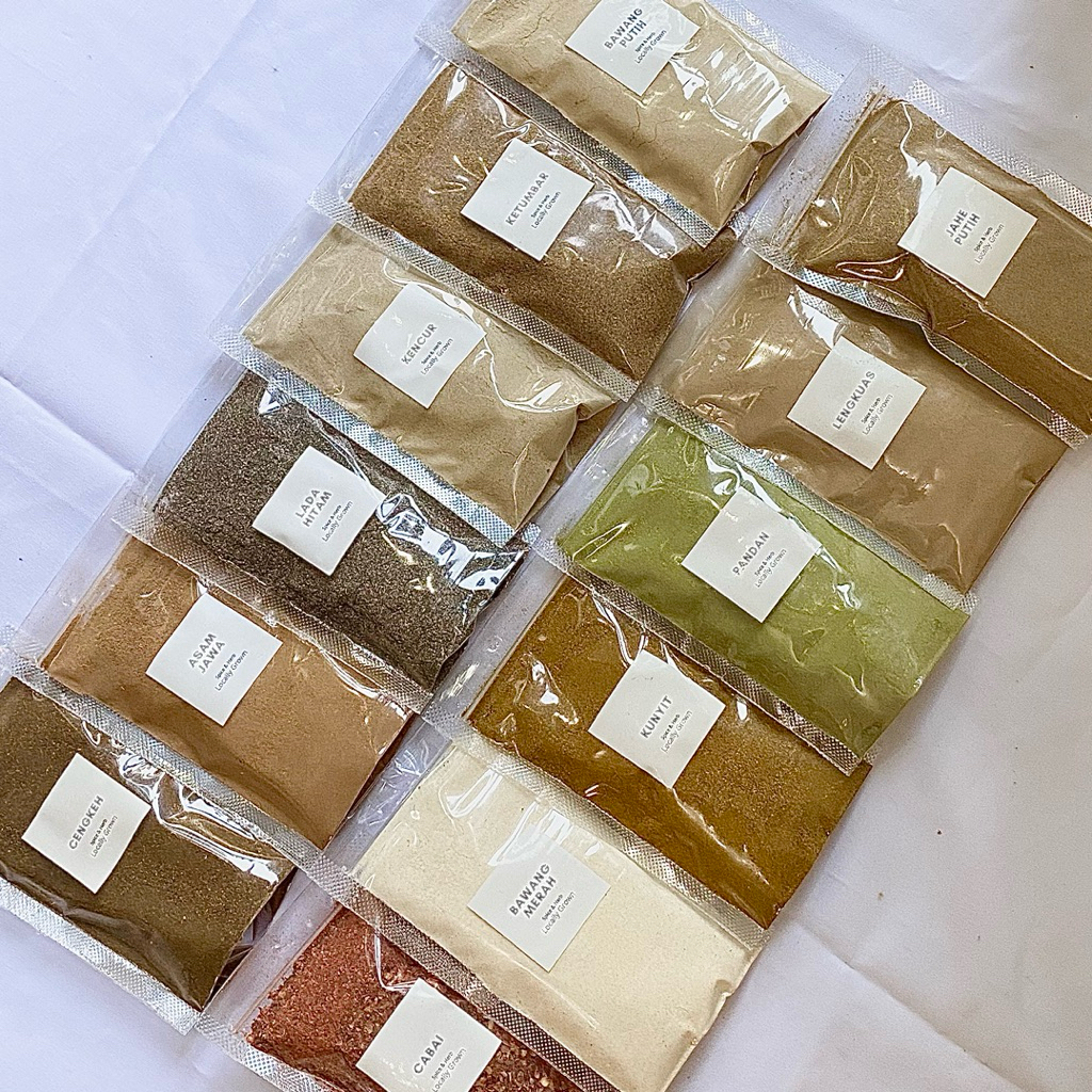 

Bumbu Dapur Bubuk & Kering Utuh 50gr Praktis Siap Pakai