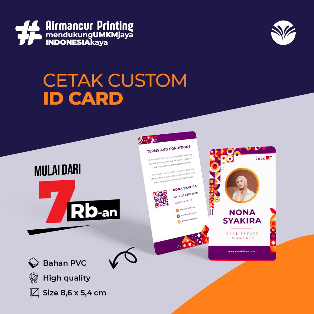 Cetak ID Card custom tebal PVC