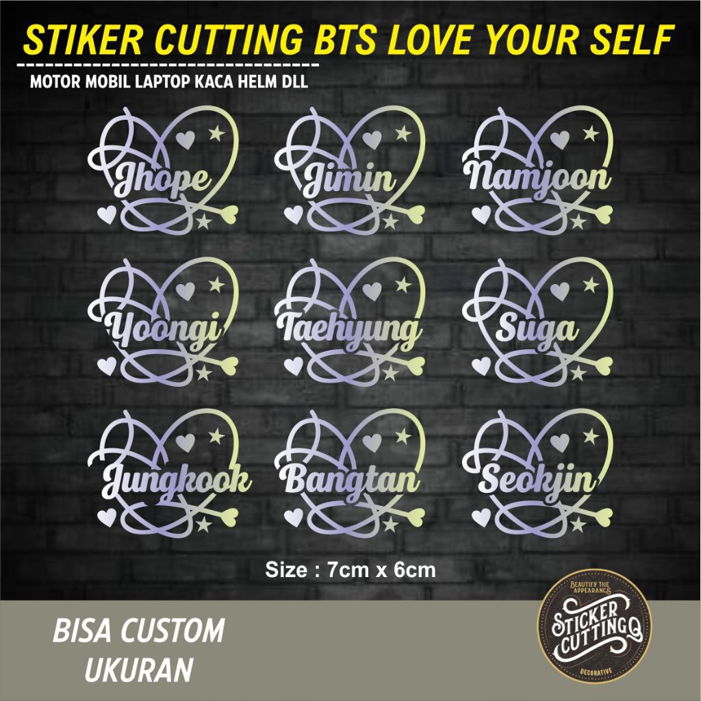 

Sticker BTS Love Your Self Sticker Cutting