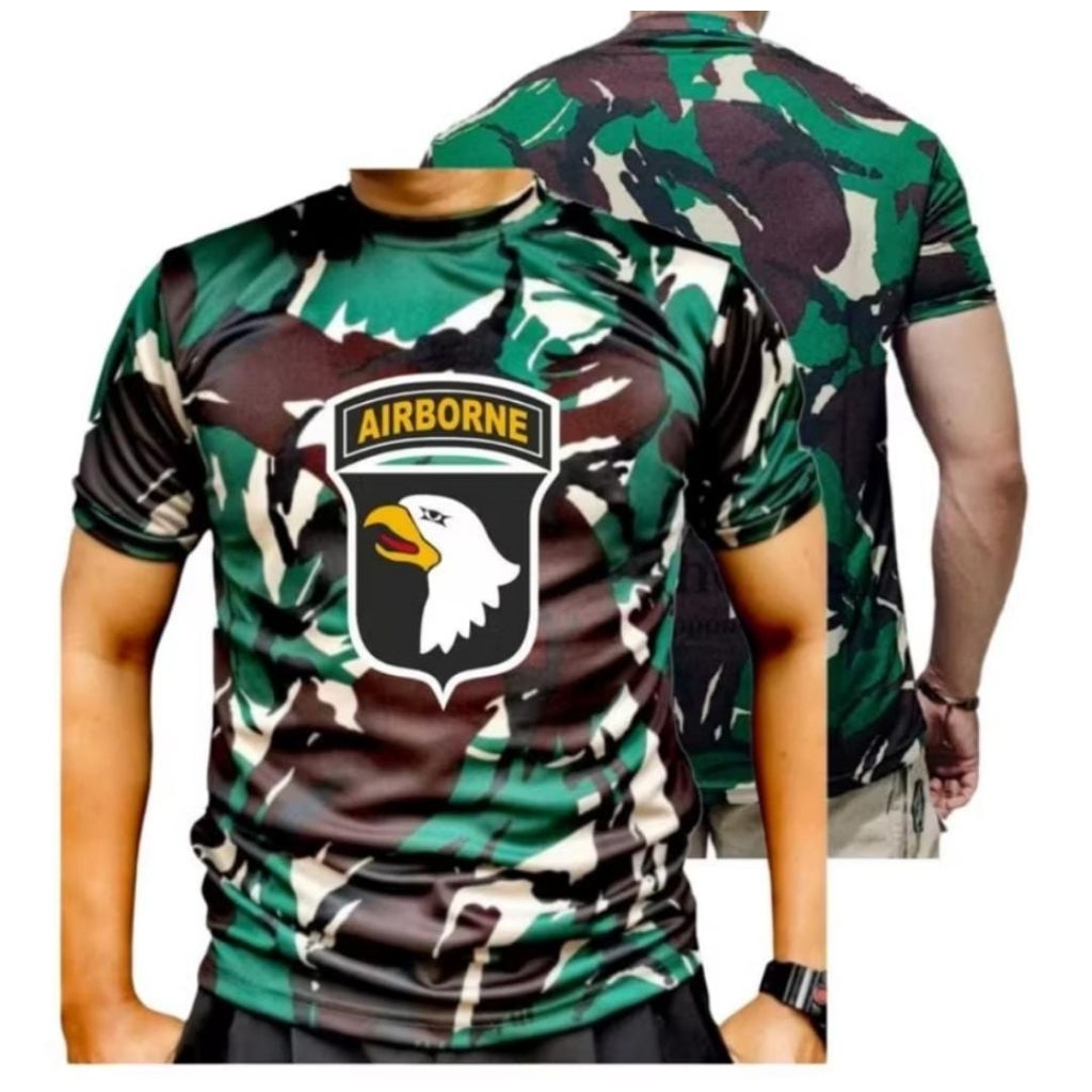 kaos dry fit loreng malvinas sablon AIRBORNE