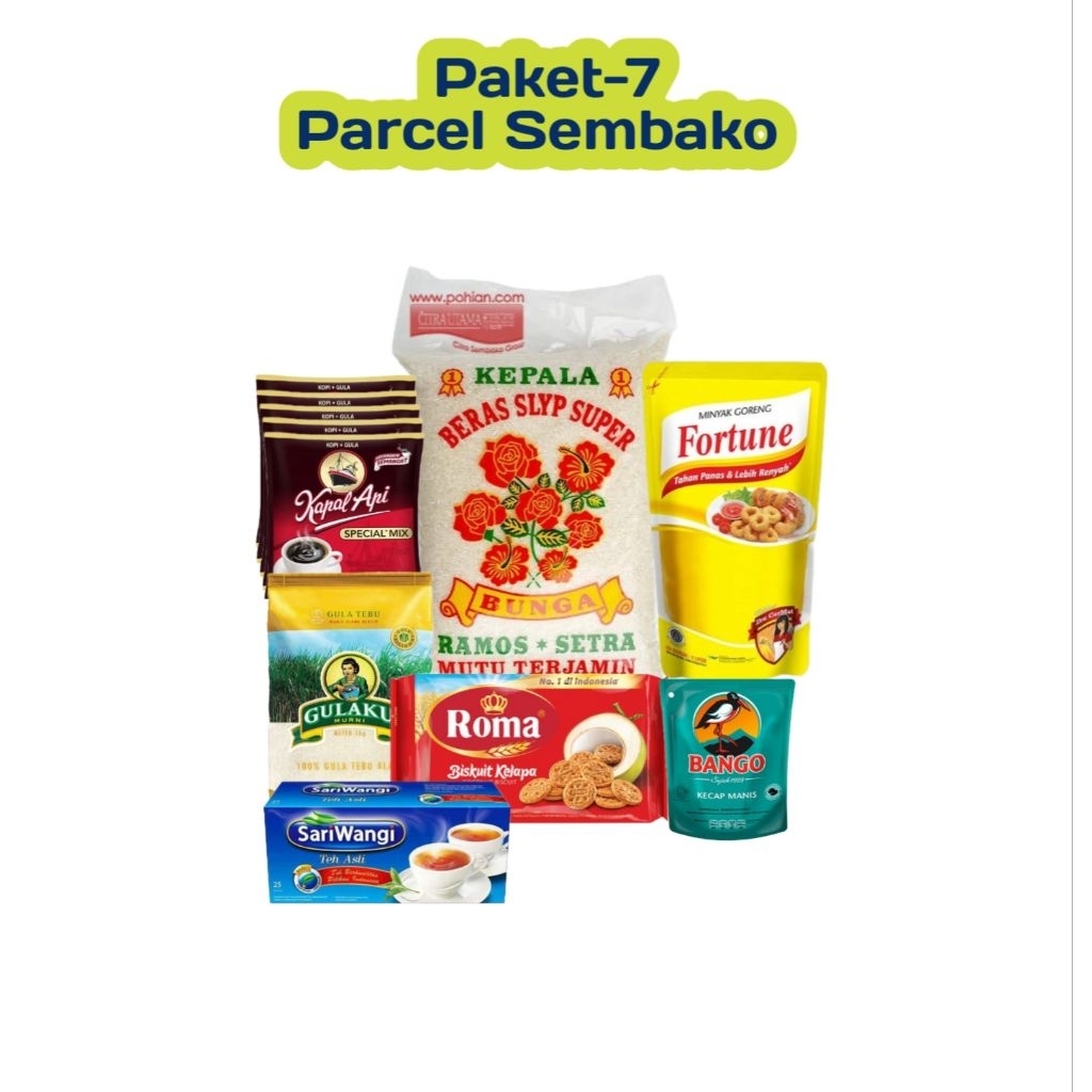 

[P-7] Paket parcel sembako lebaran free Tote bag