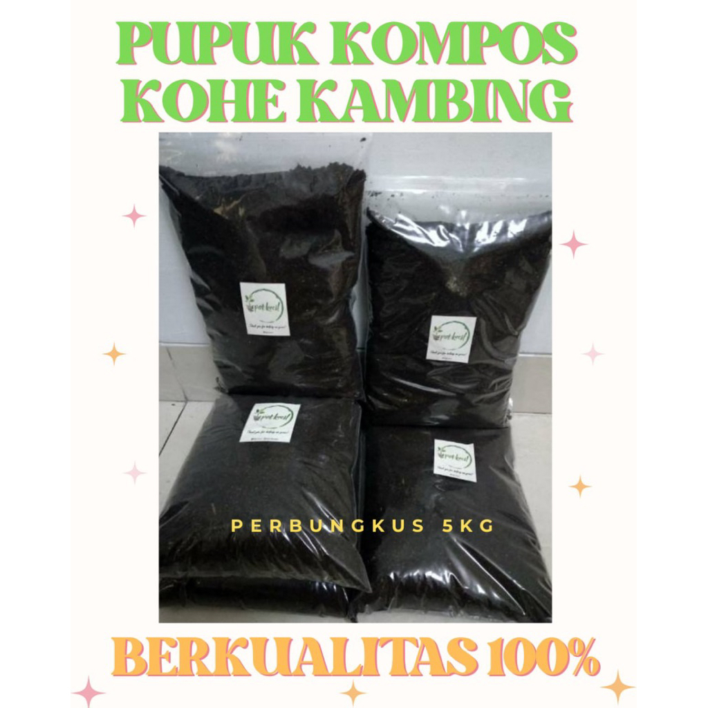 Pupuk Kompos 5kg | Berkualitas 100% | Kohe Kambing