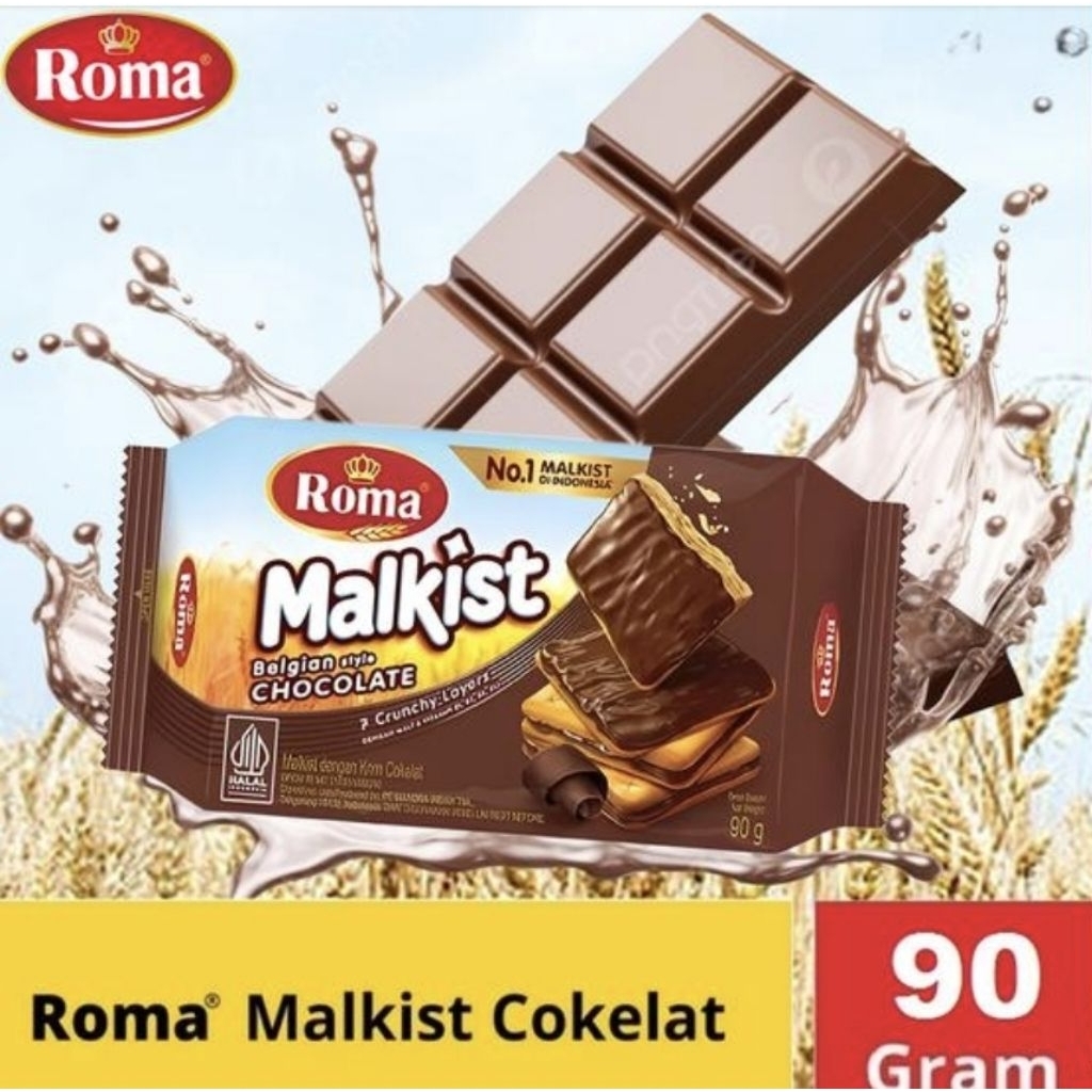 

Snack Camilan Roma Malkist Chocolate 90gr