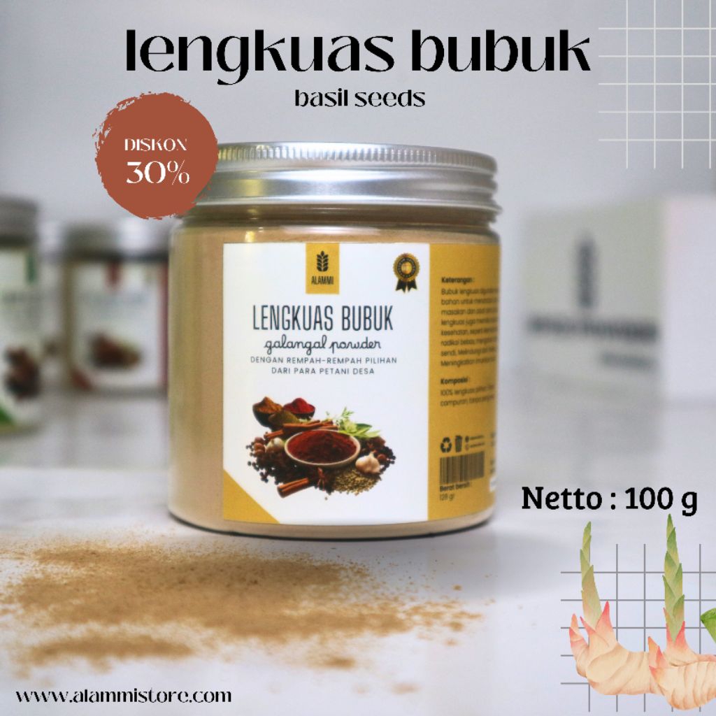 

Bubuk Lengkuas Laos Galangal Powder 100 gr Tanpa Pengawet Tanpa Campuran Tanpa Msg Rempah - Rempah Spice Powder Bumbu Untuk Masakan