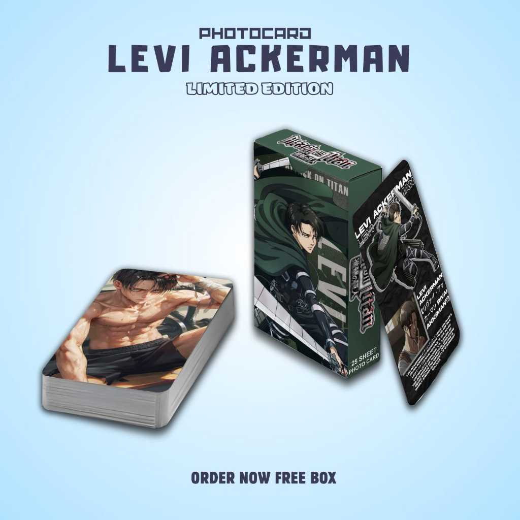 PHOTOCARD SET LEVI ACKERMAN ATTACK ON TITAN PREMIUM 25 SHEET / Photocard Levi Ackerman