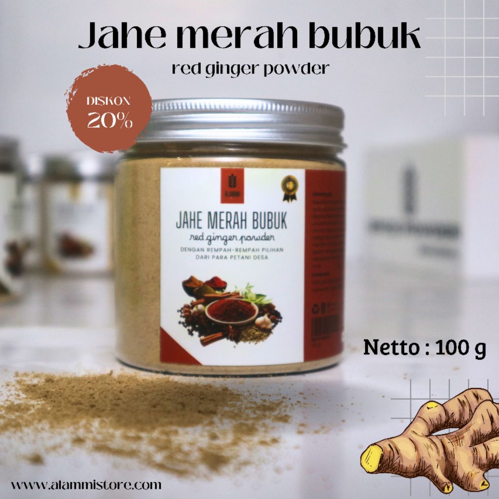 

Bubuk Jahe Merah Red Ginger Powder 100 gr Tanpa Pengawet Tanpa Campuran Tanpa Msg Rempah - Rempah Spice Powder Bumbu Untuk Masakan