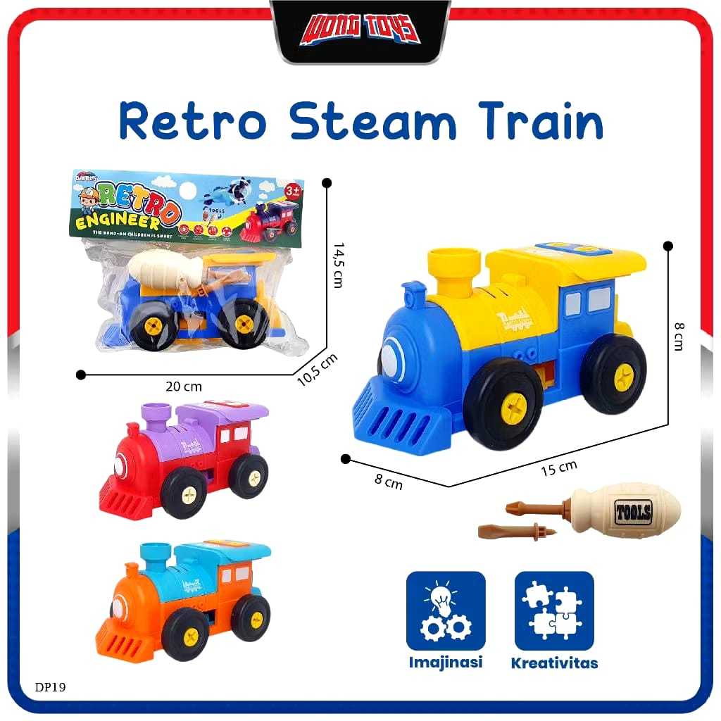 Dtoyz- Aneka Jenis Mainan Anak DIY Bongkar Pasang Kapal, Kereta, Pesawat Bongkar Pasang DIY